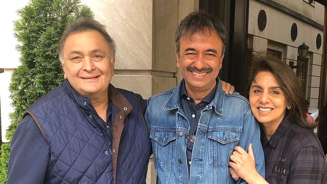Rishi Kapoor, Rajkumar Hirani and Neetu Kapoor.