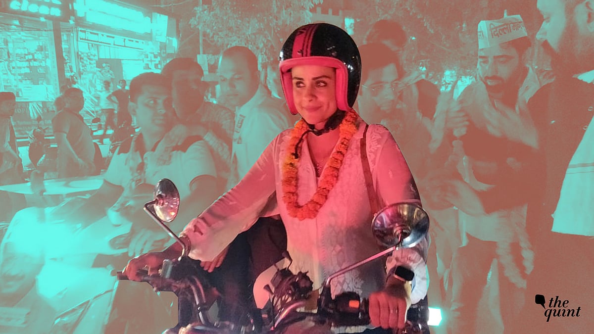 Gul Panag campaigning for AAP’s Raghav Chadha and Atishi.