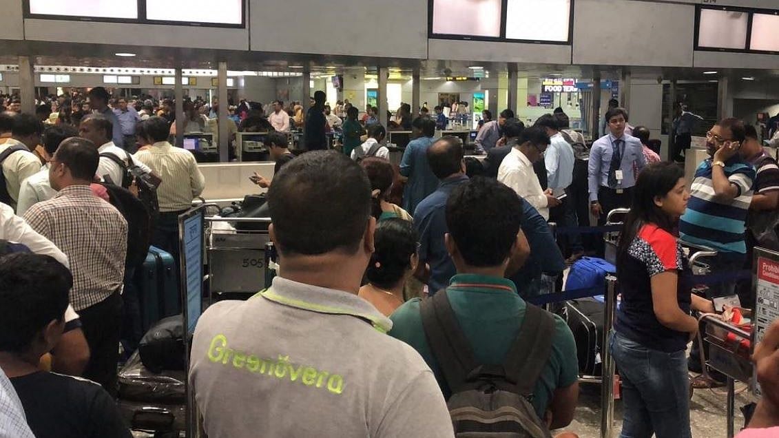 The server system at the Kolkata airport has gone down.