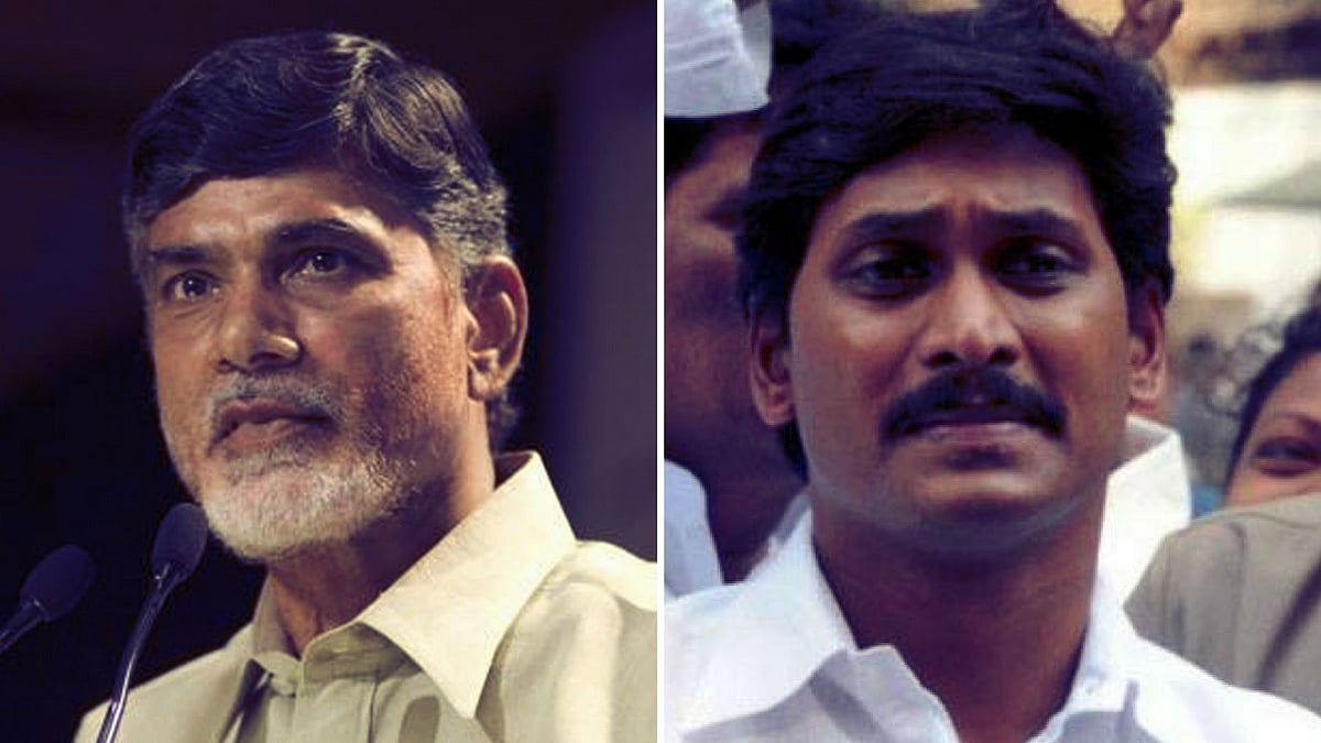 TDP leader Chandrababu Naidu (left) and YSRCP chief Jagan Mohan Reddy.