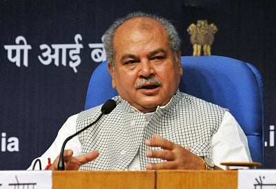 New Delhi: Union Rural Development Minister Narendra Singh Tomar addresses at the launch of the Swachh Sarvekshan (Gramin)- 2017, in New Delhi on Aug 8, 2017. (Photo: IANS/PIB)