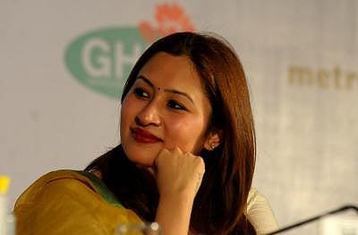 Indian badminton player Jwala Gutta during a programme organised to announce 11th Metropolis World Congress, in New Delhi on Sept 15, 2014. (Photo: IANS)
