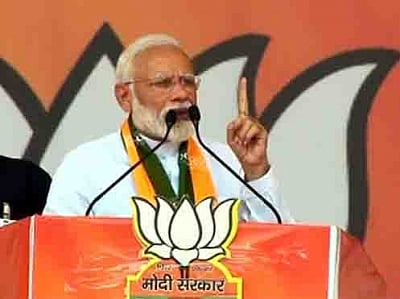 Rohtak: Prime Minister Narendra Modi addresses a public rally in Rohtak, Haryana on May 10, 2019. (Photo: IANS)