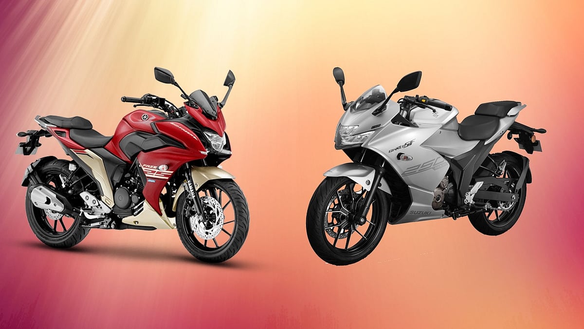 Yamaha Fazer 25 (left) and Suzuki Gixxer SF 250 (right) 