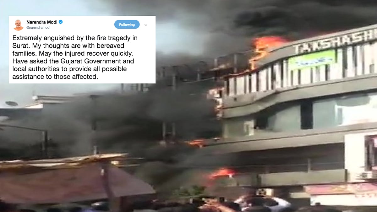 At least 17 students of a coaching class were killed when they jumped off a commercial complex after it caught fire Friday afternoon.