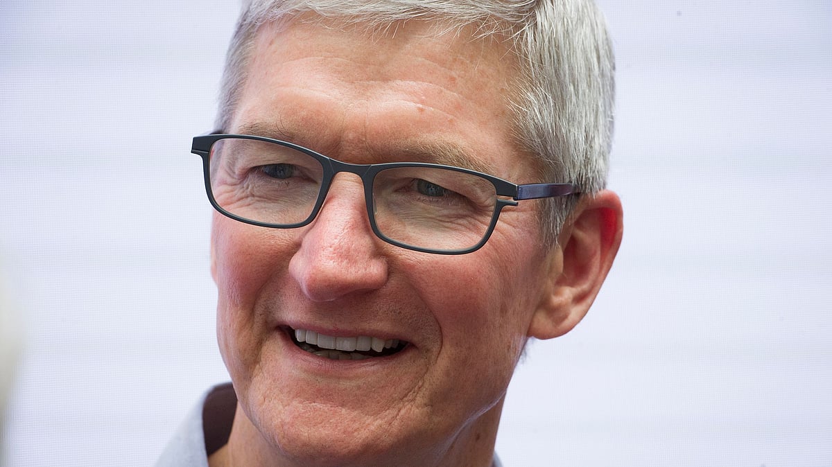 Tim Cook, CEO, Apple at the new store launch earlier this month. 