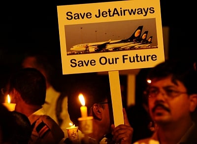 Jet Airways employees. (File Photo: IANS)