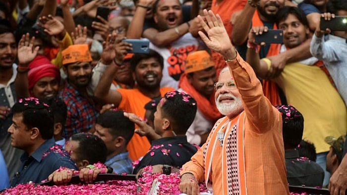 File Image of PM Modi at a rally in Varanasi.