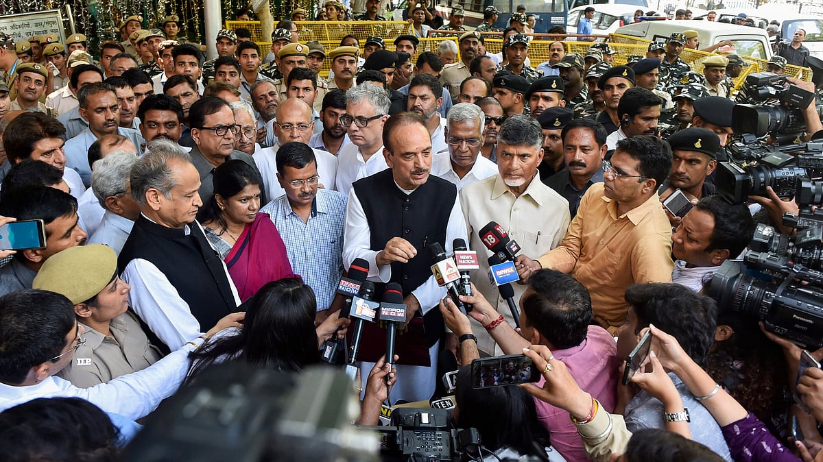 The opposition leaders demanded that EC should ensure transparency in the counting process by verifying EVM results with VVPATs.