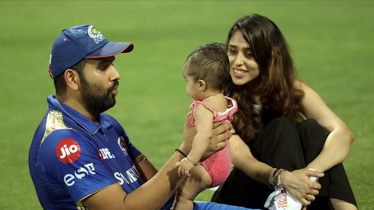 Rohit Sharma spent some quality time with daughter Samaira after Mumbai’s win over KKR on Sunday.