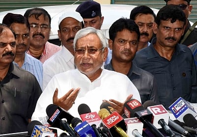 Patna: Bihar Chief Minister Nitish Kumar addresses a press conference in Patna on May 31, 2019. (Photo: IANS)