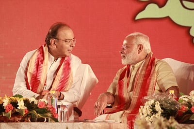 Prime Minister Narendra Modi and Arun Jaitley. (Photo: IANS)
