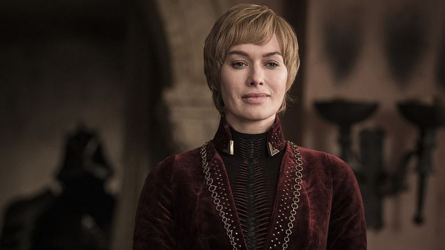 Cersei Lannister looks on from the castle at King’s Landing.