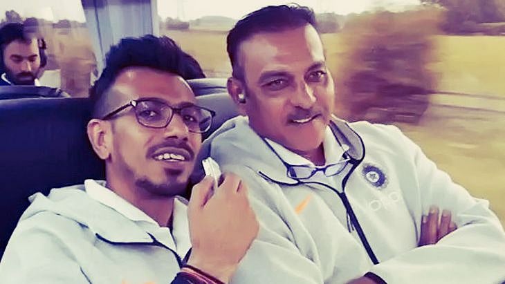 Chahal engaged in a funny conversation with Ravi Shastri. 