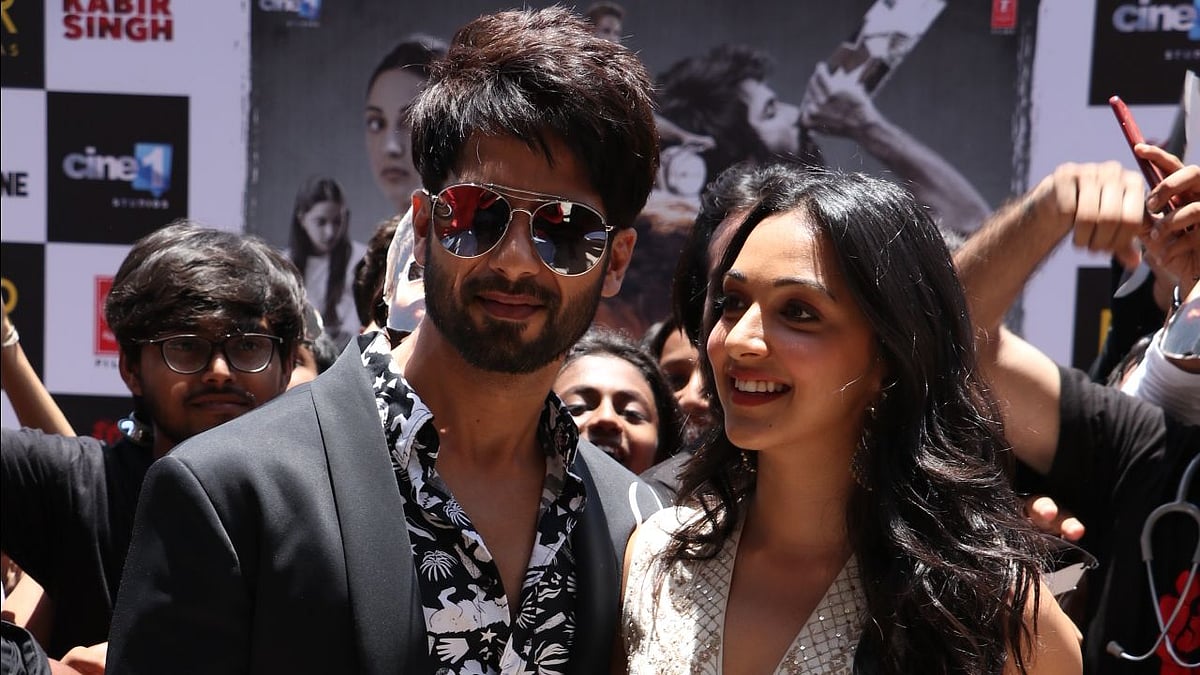 Shahid Kapoor and Kiara Advani at <i>Kabir Singh</i> trailer launch.