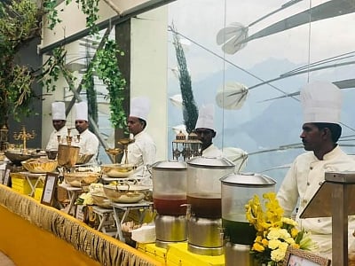 Auli: A view of the venue where the wedding ceremonies of the sons of South Africa-based businessmen brothers Ajay and Atul Gupta are underway in Uttarakhand