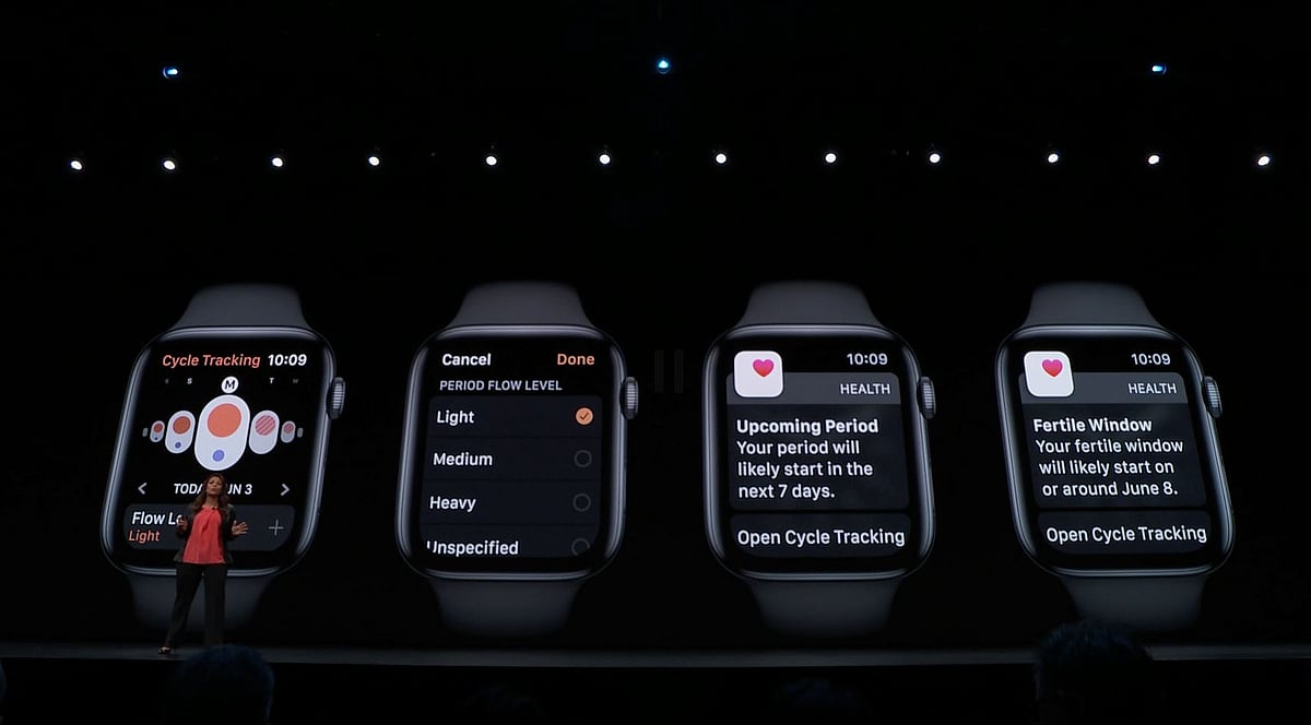 Menstrual cycle will also be available on WatchOS 6.