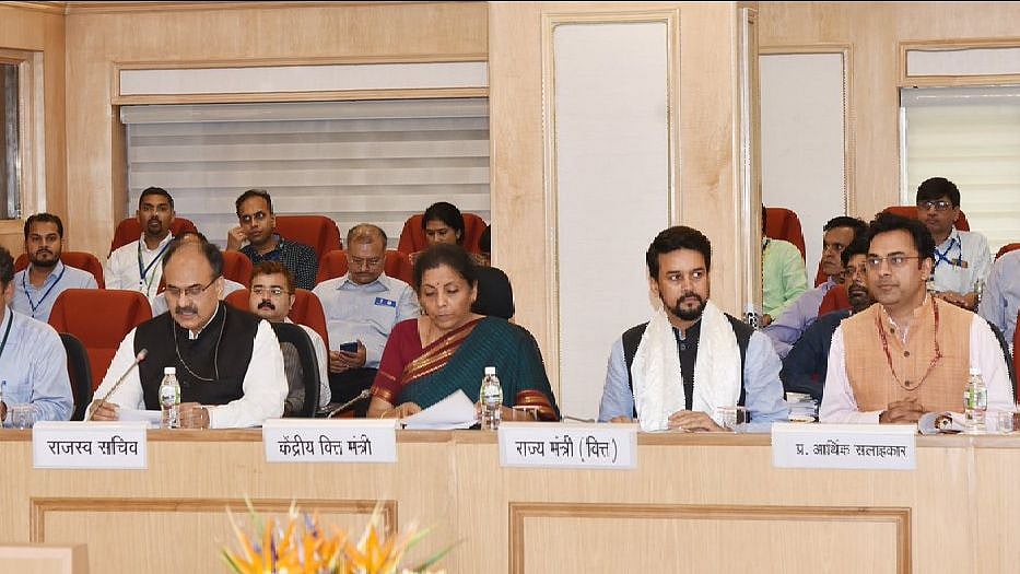 Union Finance Minister Nirmala Sitharaman chairs her first GST Council meet after taking charge of the office in May. 