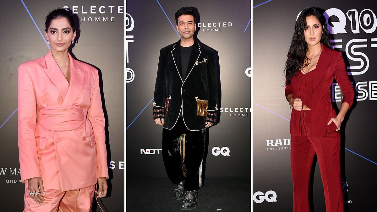 Sonam Kapoor, Karan Johar and Katrina Kaif at GQ Awards.