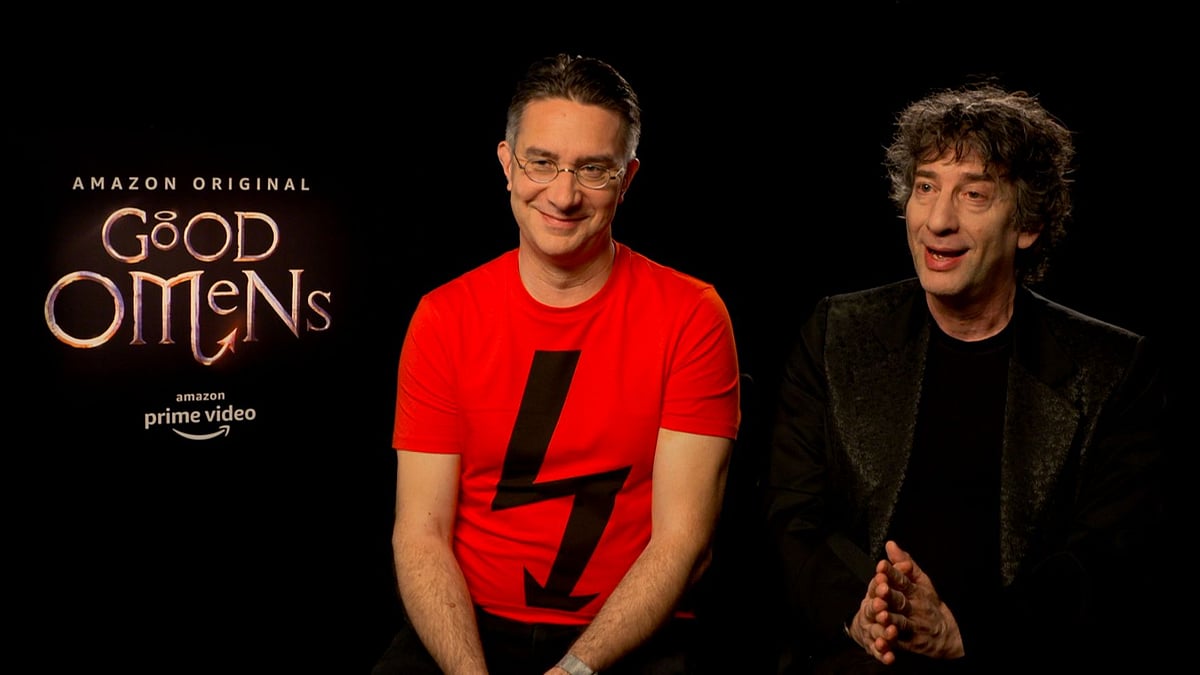 Rob Wilkins and Neil Gaiman talk about <i>Good Omens.</i>