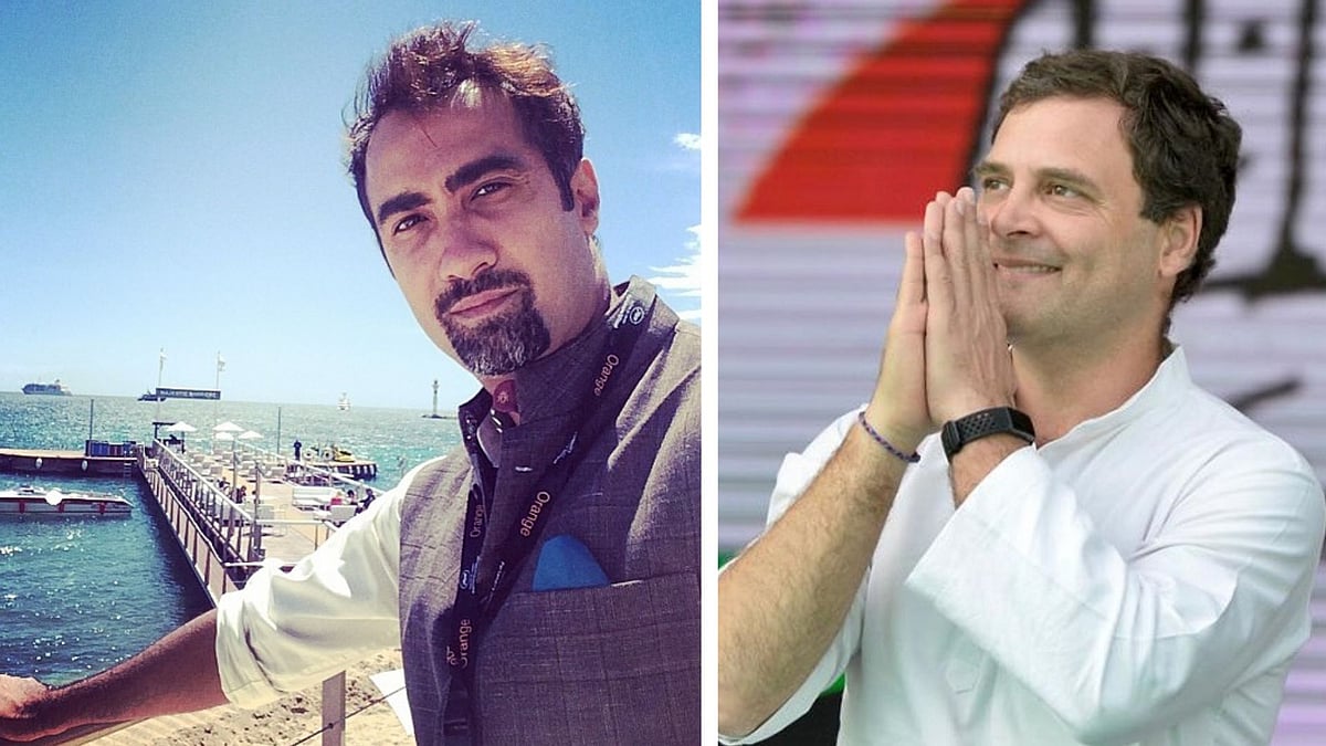 Ranvir Shorey and Rahul Gandhi.