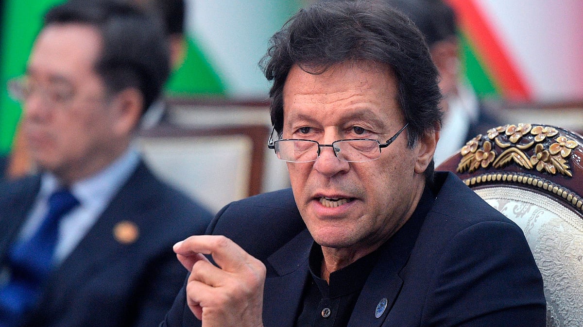 Pakistan Prime Minister Imran Khan attends a session of the Shanghai Cooperation Organization summit in Bishkek, Kyrgyzstan.