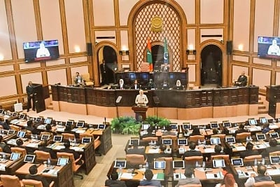 Male: Prime Minister Narendra Modi addresses at Maldives Parliament, People