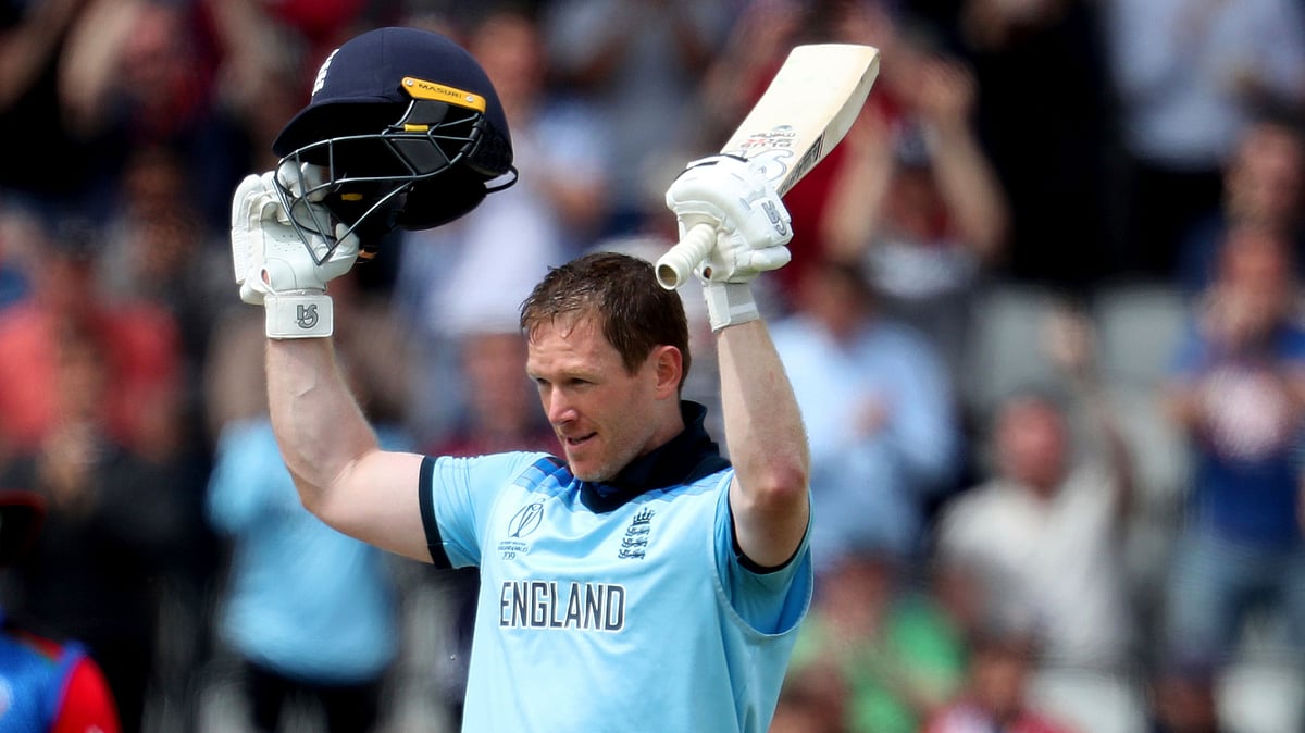 England captain Eoin Morgan smashed 148 off 71 balls.