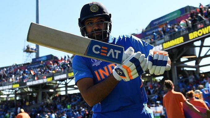 Rohit Sharma scored 18 runs from 23 deliveries before being given out by the third umpire.