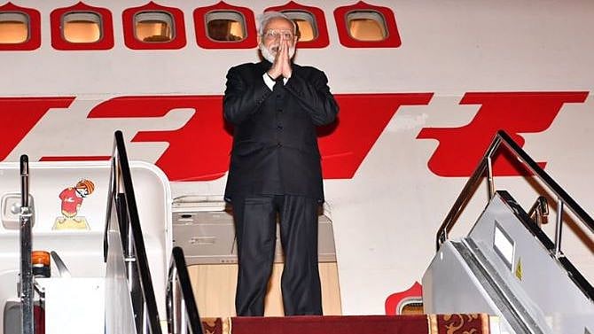 Prime Minister Narendra Modi leaving for Delhi.