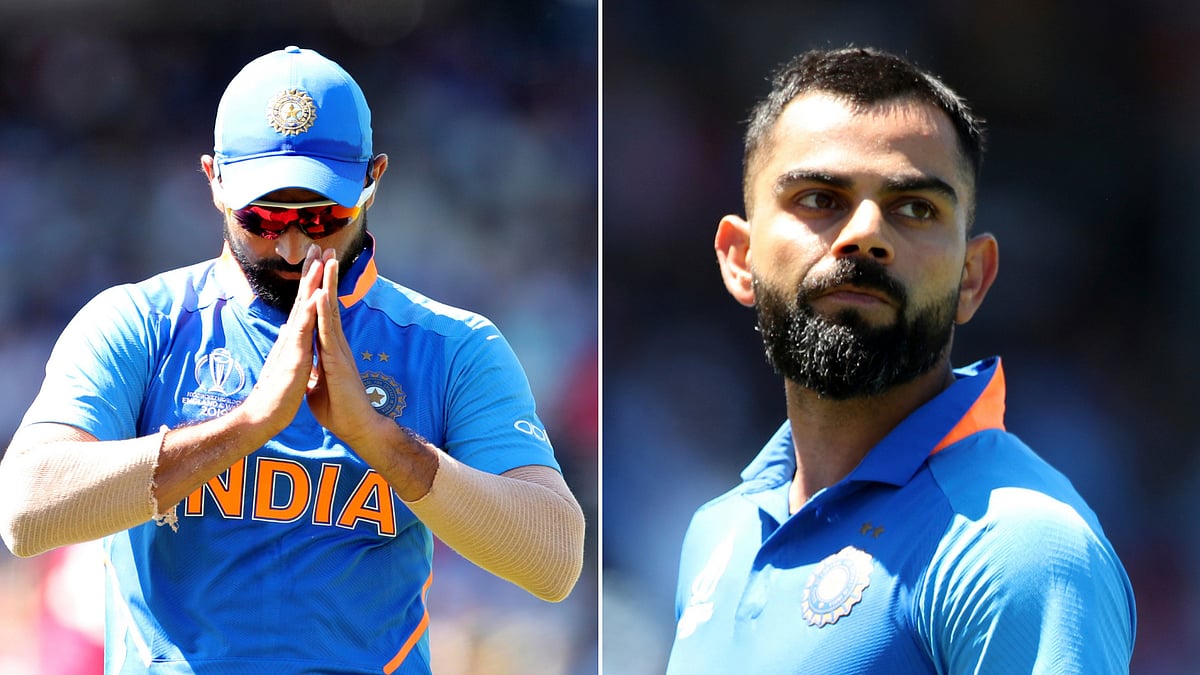 Mohammad Shami (left) and Virat Kohli.