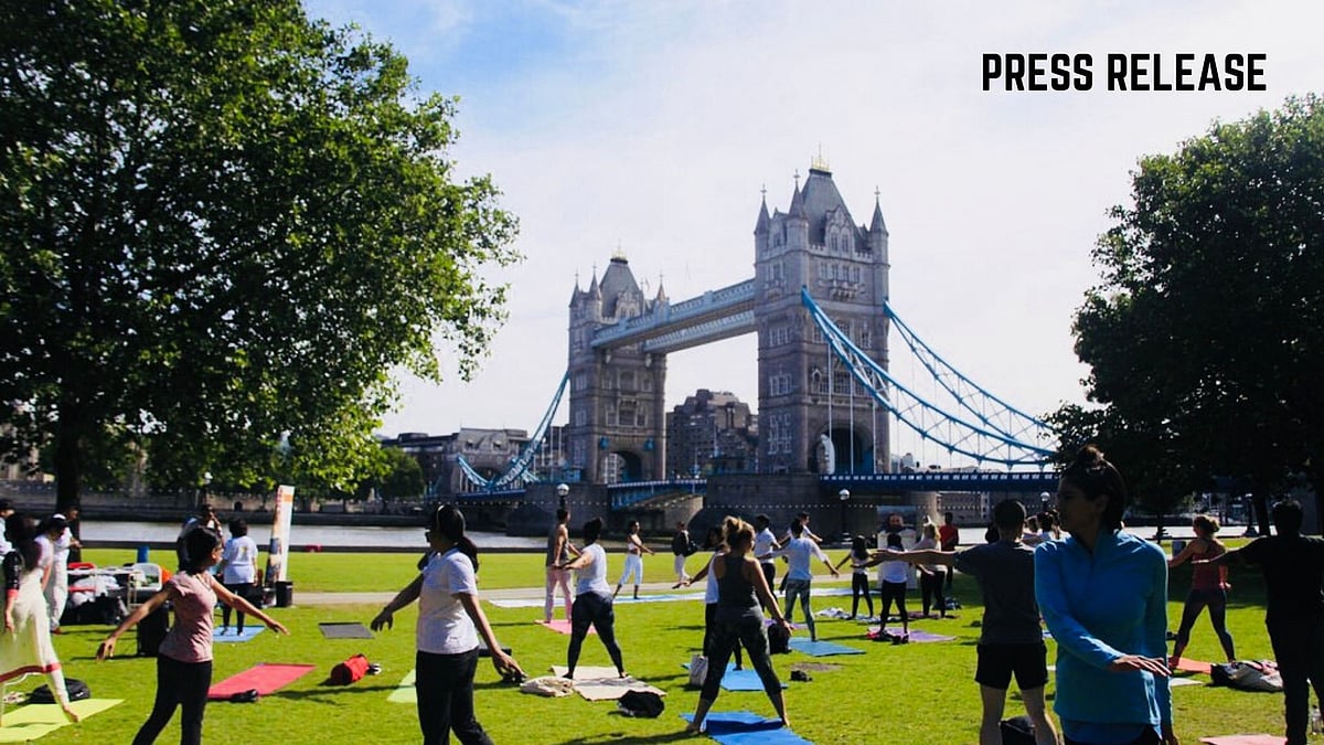 International Star and Critically Acclaimed International Actress, Writer-Director and Activist Fagun Thakrar Leads Yoga Mega-Event for people of Central London at invitation of United Nations