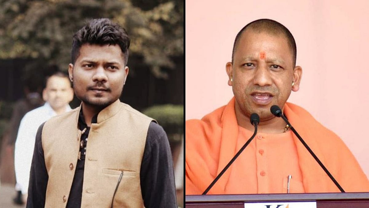Prashant Kanojia and UP CM Yogi Adityanath.