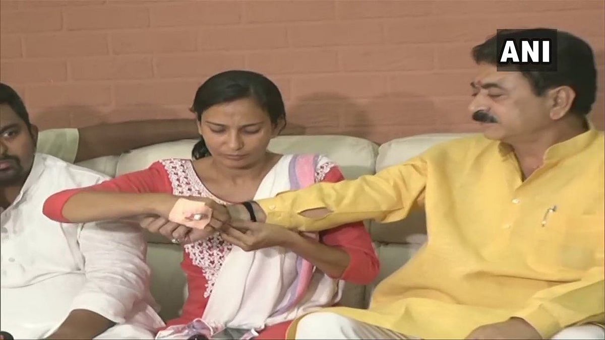 Local NCP leader Nitu Tejwani was assaulted by BJP MLA from Naroda, Balram Thawani.