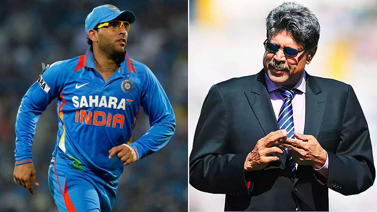 File photo of Yuvraj Singh (left) and Kapil Dev