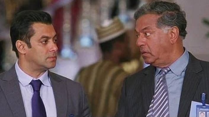 Girish Karnad and Salman Khan in a still from <i>Ek the Tiger</i>
