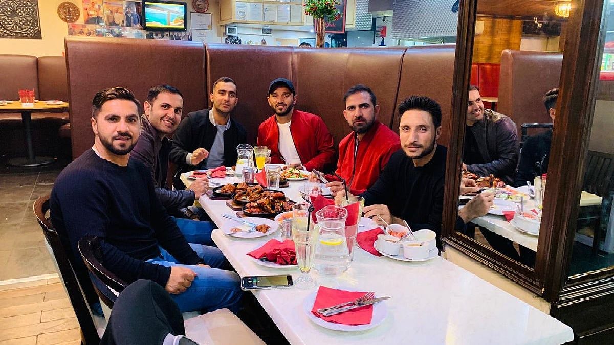 Afghanistan’s Gulbadin Naib posted a photo on Twitter with Mohammad Nabi, Samiullah Shinwari, Hashmatullah Shahidi and Rehmat Shah.
