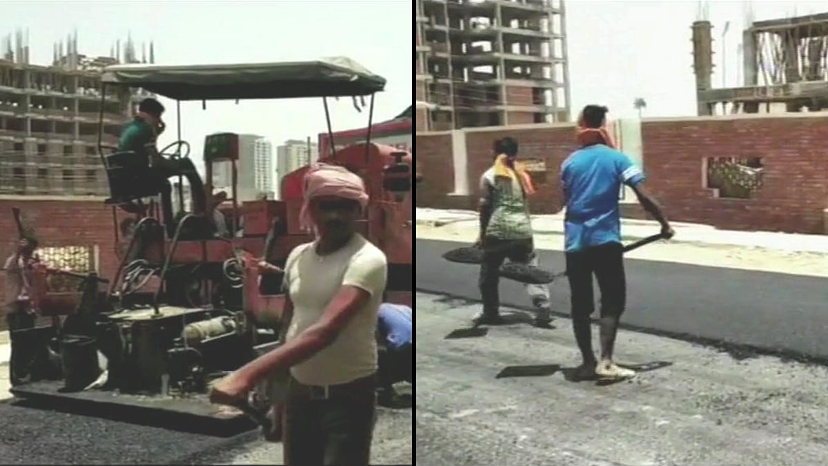  Road made using plastic waste in Lucknow