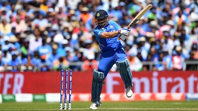 MS Dhoni scored 56 runs from 61 deliveries to help India post a Total of 268.