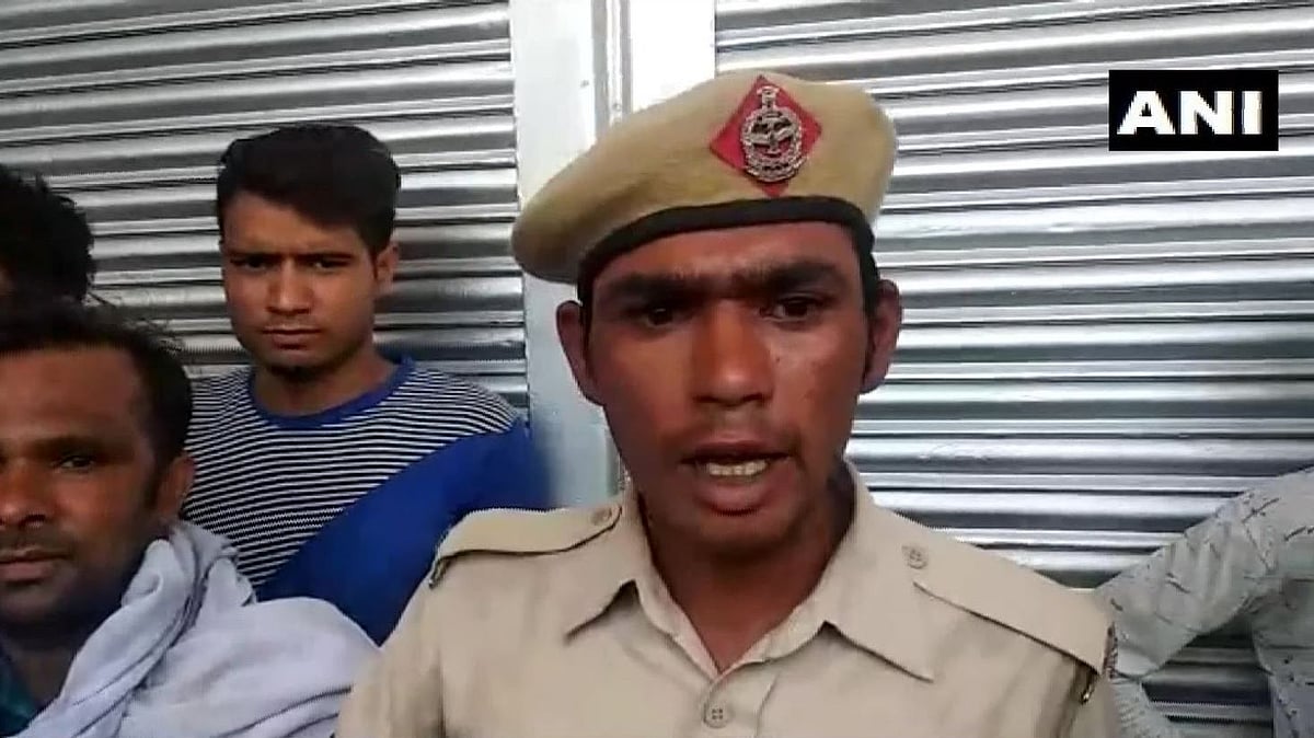 The Home Guard officer who was dragged along on the car’s bonnet.