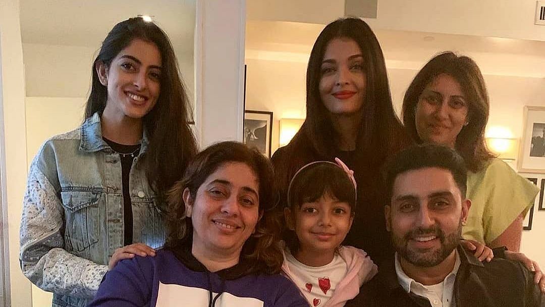 Aishwarya, Abhishek and Aaradhya Bachchan meet Navya Naveli Nanda in New York.