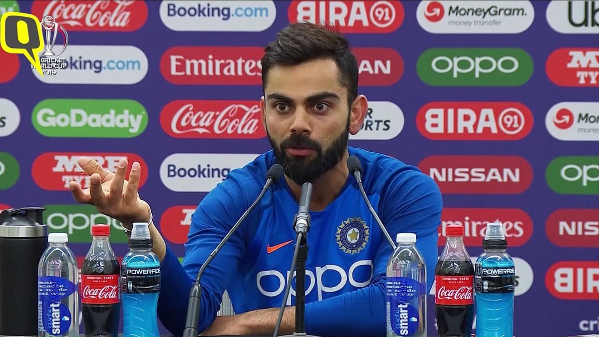 Indian cricket team captain Virat Kohli after 2019 ICC World Cup match between India and Australia.