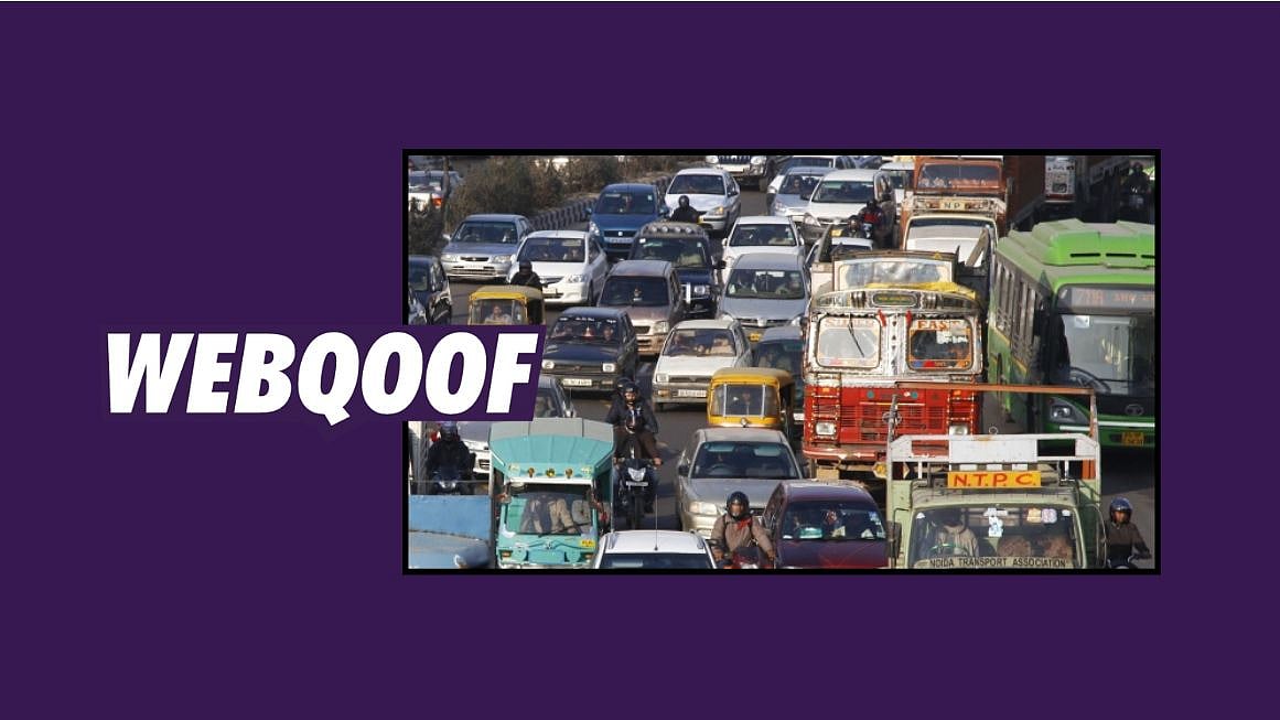 A viral image falsely claimed that a new Motor Vehicle Act has been passed which has hiked penalty for traffic violations.