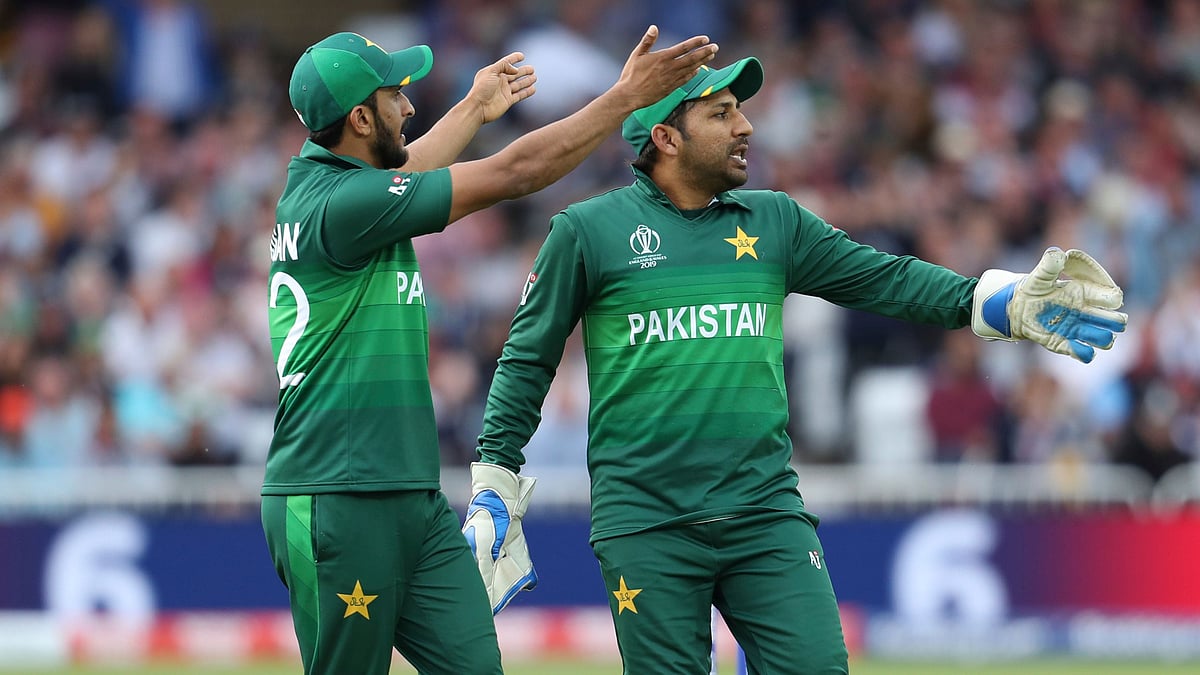 File photo of Pakistan captain Sarfaraz Ahmed with Hasan Ali.