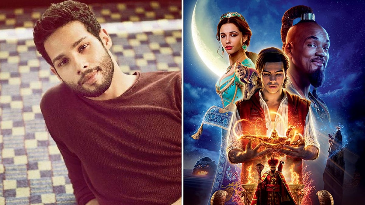 Siddhant Chaturvedi, a poster <i>Aladdin</i>.