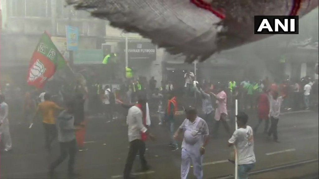 BJP protest in Kolkata turns violent.