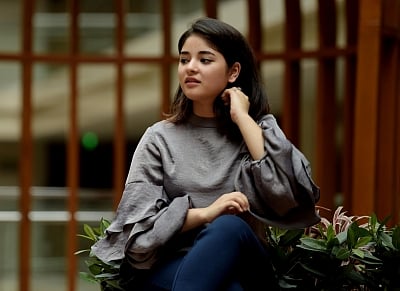 Jaipur: Actress Zaira Wasim during a press conference organised to promote her upcoming film "Secret Superstar" in Jaipur, on Oct 14, 2017. (Photo: Ravi Shankar Vyas/IANS)