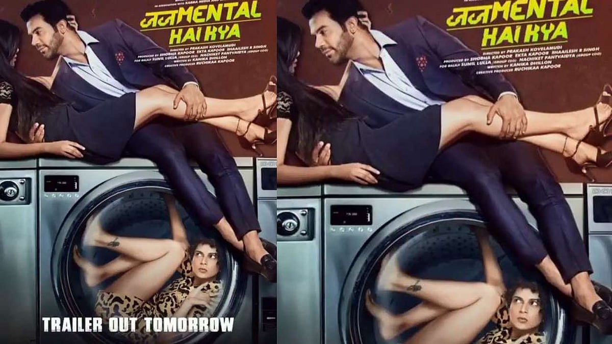 Rajkumar Rao and Kangana Ranaut in a poster for Judgmentall Hai Kya.