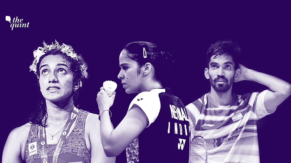 From left: PV Sindhu, Saina Nehwal and Kidambi Srikanth.