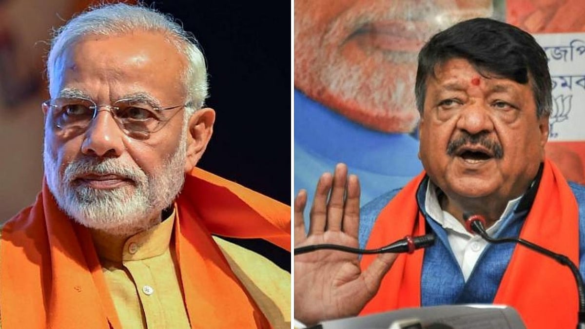 PM Narendra Modi and Kailash Vijayvargiya.